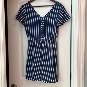 Blue striped sun dress